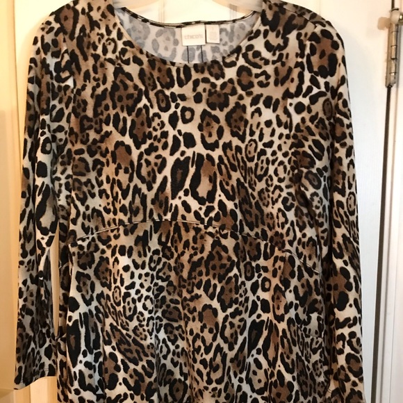 Chico's Tops - Chico’s Cheetah Print Pocket Shirt